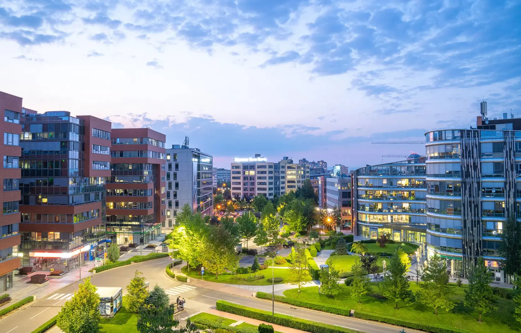 Business Park Sofia and Alexander Malinov Boulevard in Mladost